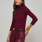 Aja Turtleneck in Burgundy